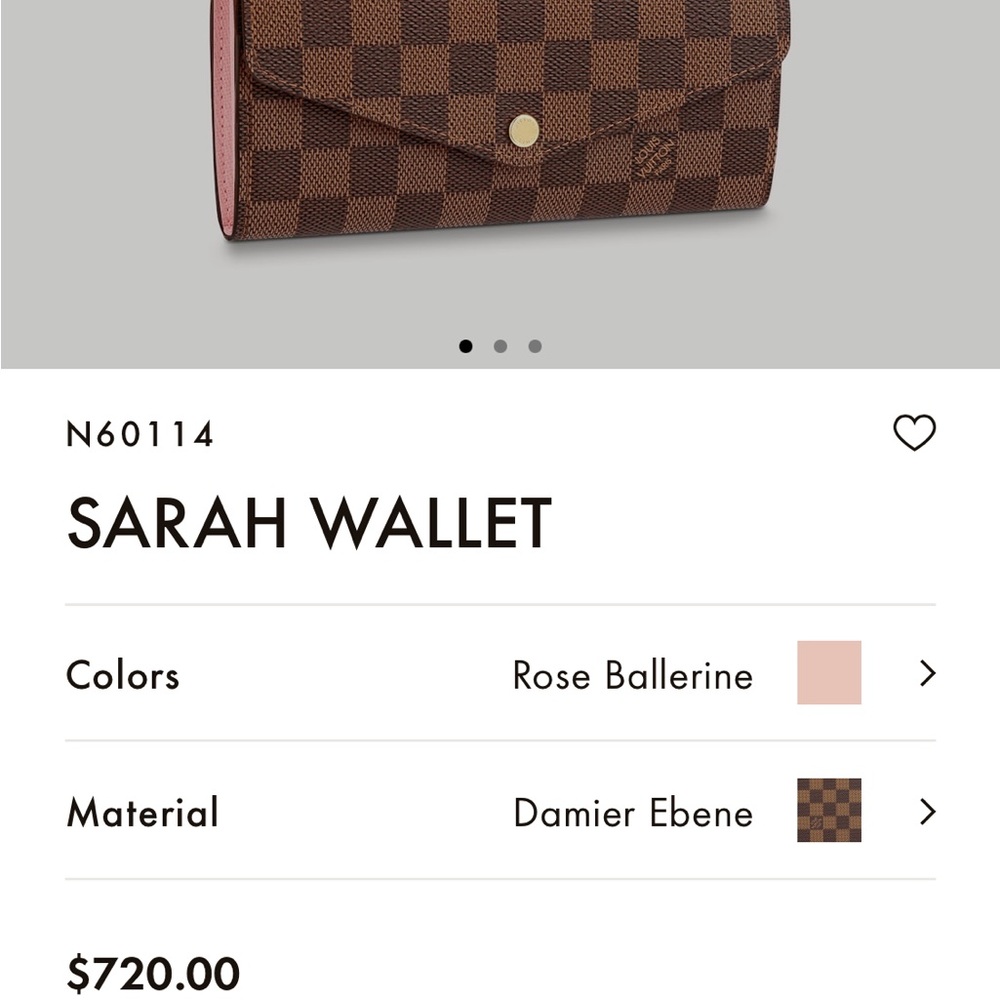 Louis Vuitton Sara wallet